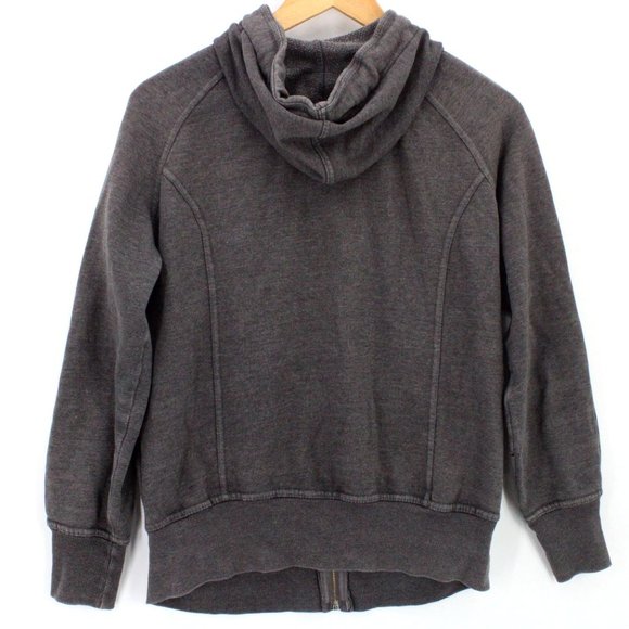 FUDA Hoodie Sweatshirt Women's Gray Full Zip Long Sleeve Cotton Size Small S - Picture 6 of 8